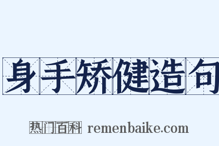 身手矫健造句是什么意思的图片
